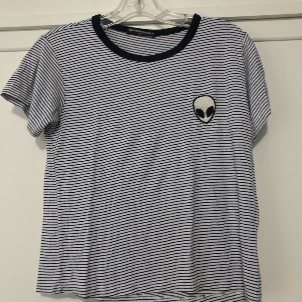Brandy Melville stripped alien shirt